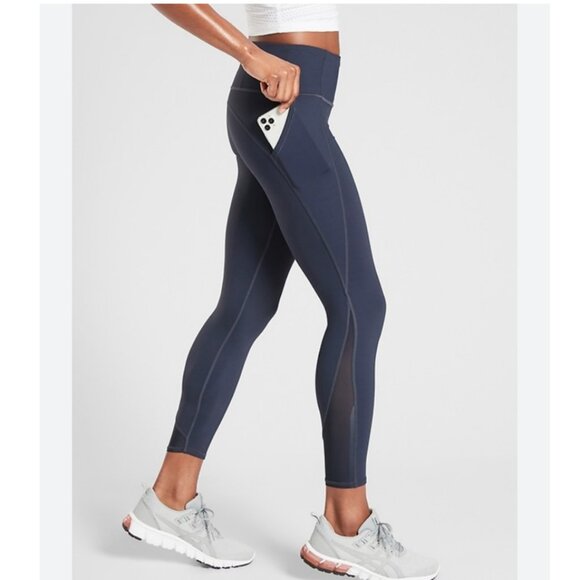 Athleta Lightening 7/8 Tight in Supersonic Navy, Size Medium - Picture 5 of 15